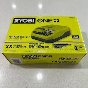 RYOBI ONE+ 18V Fast Charger - Yellow/Black.